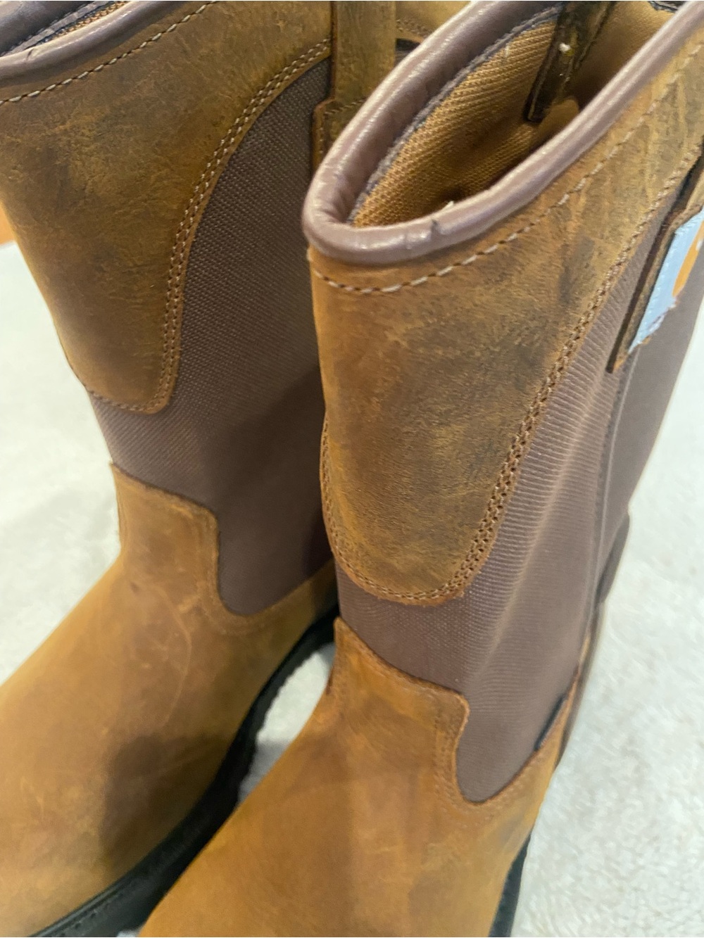 Carhartt Heritage Waterproof Steel Toe Wellington Work Boots Men’s 11 Wide - Picture 5 of 16
